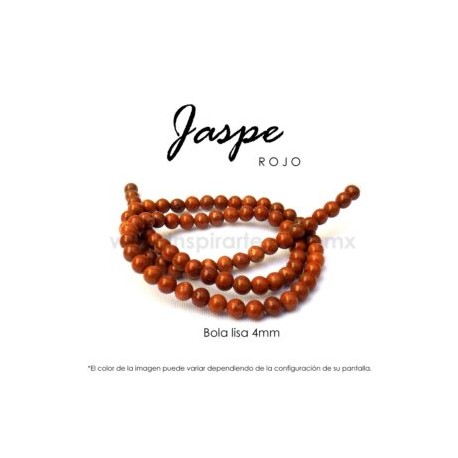 Jaspe Rojo bola lisa 4mm