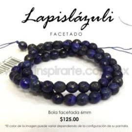 Lapislázuli, bola facetada 6mm