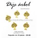 Dije árbol dorado 2.2cms x 1.7cms