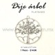 Dije árbol plateado 6.1cms x 5.7cms
