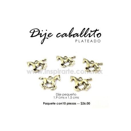 Dije caballito plateado 1.9cms x 1.5cms