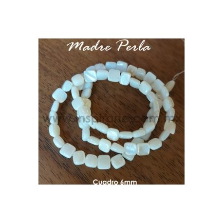 Madre perla, cuadro 6mm