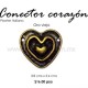 Dije Conector Corazón Oro viejo 3.8 cm x 3.4 cm
