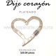 Dije Corazón Plateado 5.5 cm x 6.2 cm