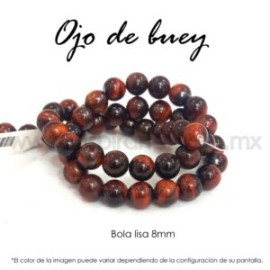 Ojo de buey, bola lisa 8mm