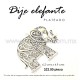 Dije Elefante plateado 6.2 cm x 4.9 cm