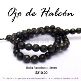 Ojo de Halcón, bola facetada 6mm