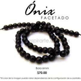 Ónix, bola facetada 6mm