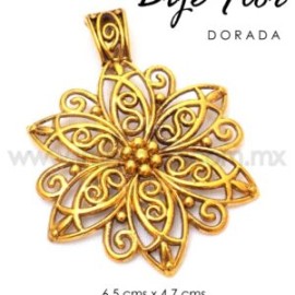 Dije flor dorada
