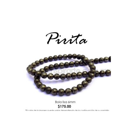 Pirita, bola lisa 6mm