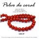 Polvo de coral rojo, bola lisa 8mm
