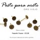 Poste para arete, oro viejo