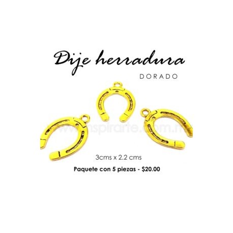 Dije herradura 3 cms x 2.2 cms