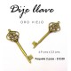 Dije llave oro viejo