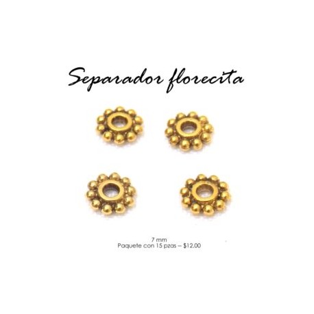 Separador florecita, dorada
