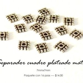 Separador metálico cuadrito 7mm