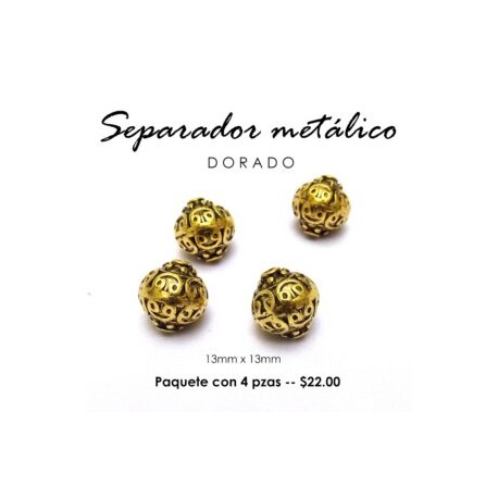 Separador metálico dorado 13 mm