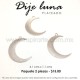 Dije Luna plateada 4.1 cm x 1.1 cm