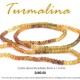 Turmalina dona facetada 3mm x 1.5mm