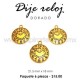 Dije reloj dorado 21.5 mm x 18 mm