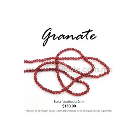 Granate bola facetada 2 mm