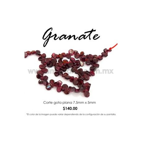 Granate gota horizontal 7.5 mm x 5 mm