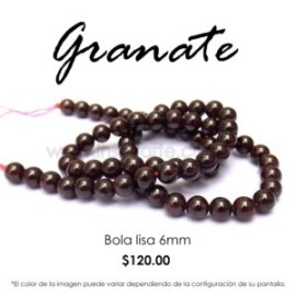 Granate, bola lisa 6mm
