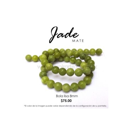 Jade, bola lisa 8mm