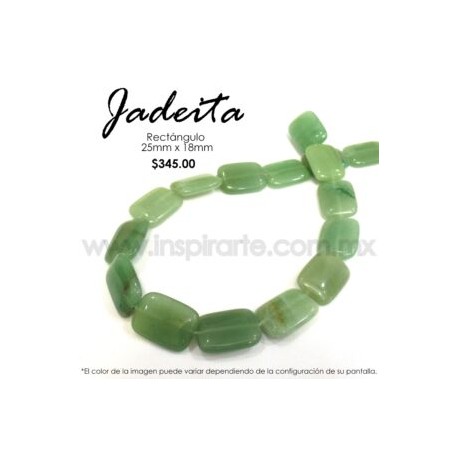 Jadeita rectángulo 25mm x 18mm