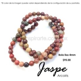 Jaspe arcoiris, bola lisa 4mm