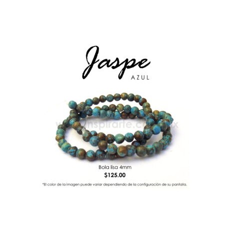 Jaspe Azul bola lisa 4mm