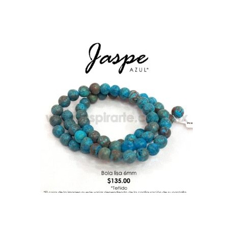 Jaspe azul bola lisa 6mm