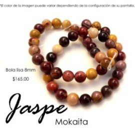 Jaspe mokaita, bola lisa 8mm