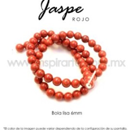 Jaspe rojo, bola lisa 6mm
