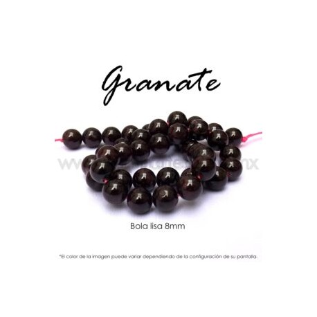 Granate, bola lisa 8mm