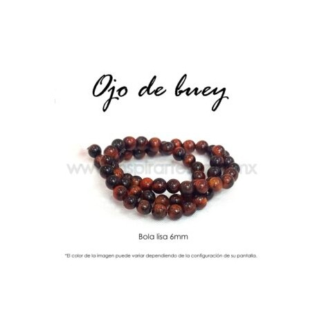 Ojo de buey, bola lisa 6mm