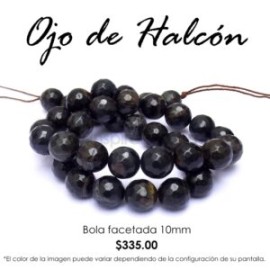 Ojo de Halcón, bola facetada 10mm
