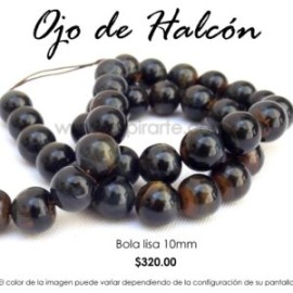 Ojo de halcón, bola lisa 10mm