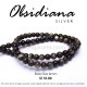Obsidiana Silver, bola lisa 6mm