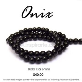 Ónix, bola lisa 6mm