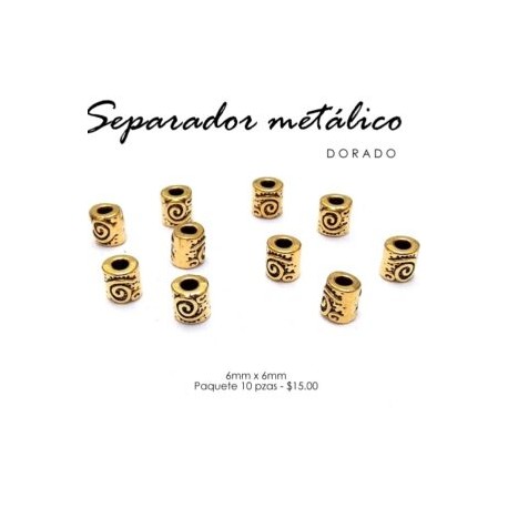 Separador cilindro dorado