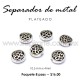Separador de metal plateado 10.5 mm x 4 mm