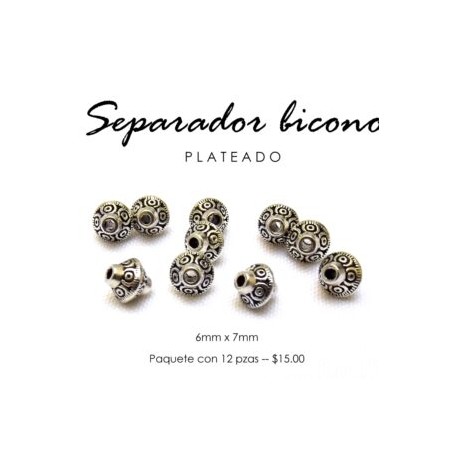 Separador metálico 6mm x 7mm