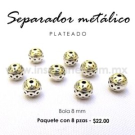Separador metálico bola 8mm