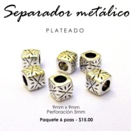 Separador metálico cubo 9mm