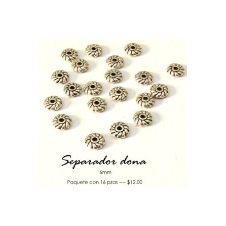 Separador metálico dona 6mm