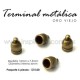 Terminal metálica lisa 12mmx7.5mm