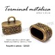 Terminal metálica rectangular 15mm x 13mm