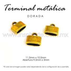 Terminal metálica, dorada
