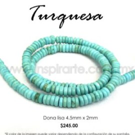 Turquesa dona 4.5mm x 2mm